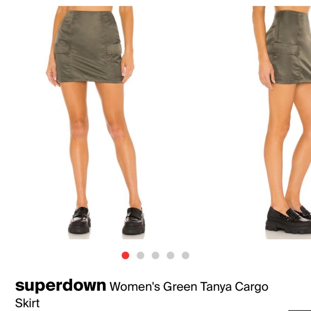 Revolve Green Camo Skirt
